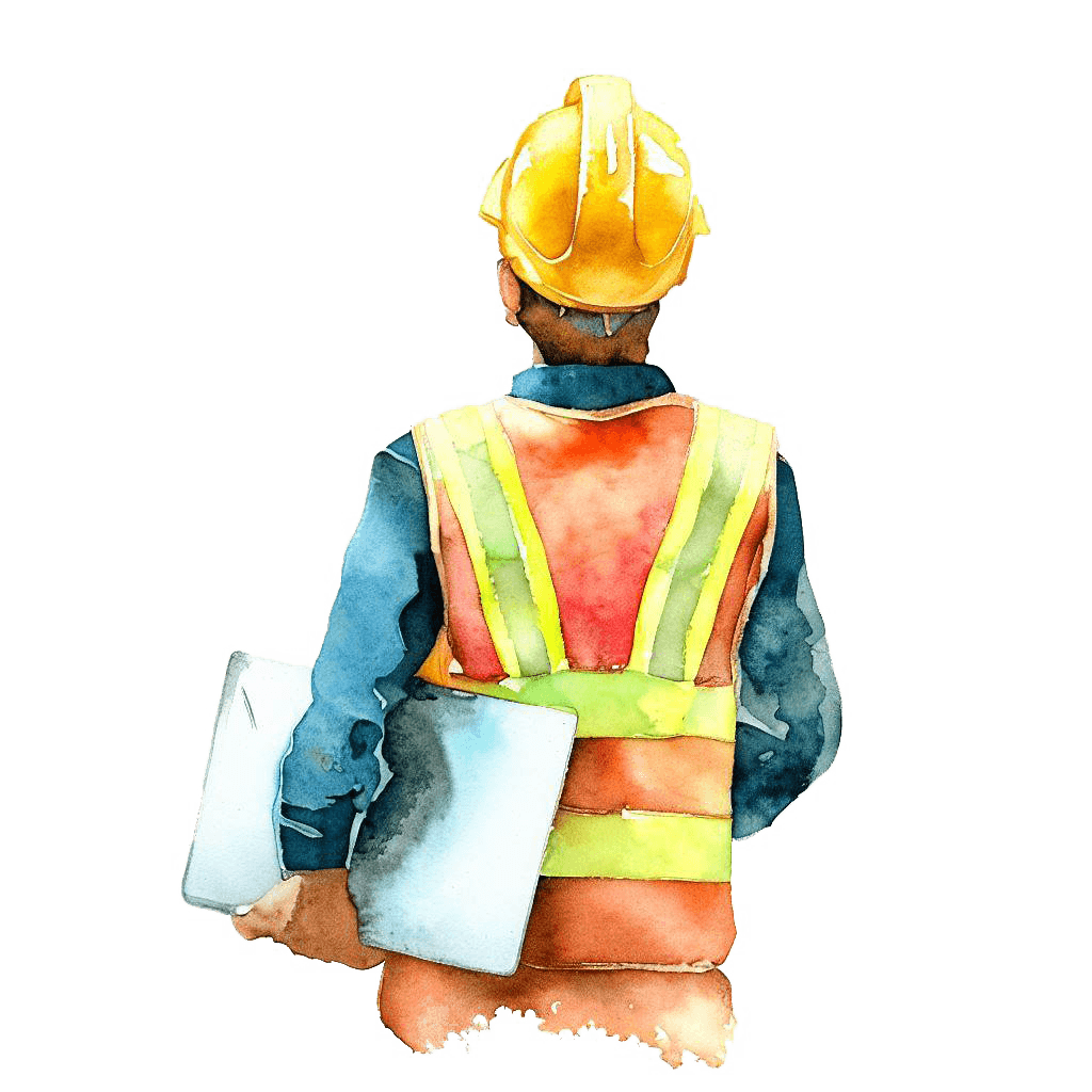 website maintenance worker illustration